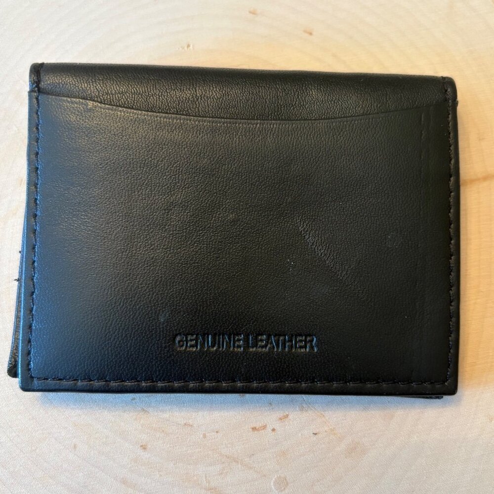 Wilsons Leather Black Slim Card Holder Minamalist